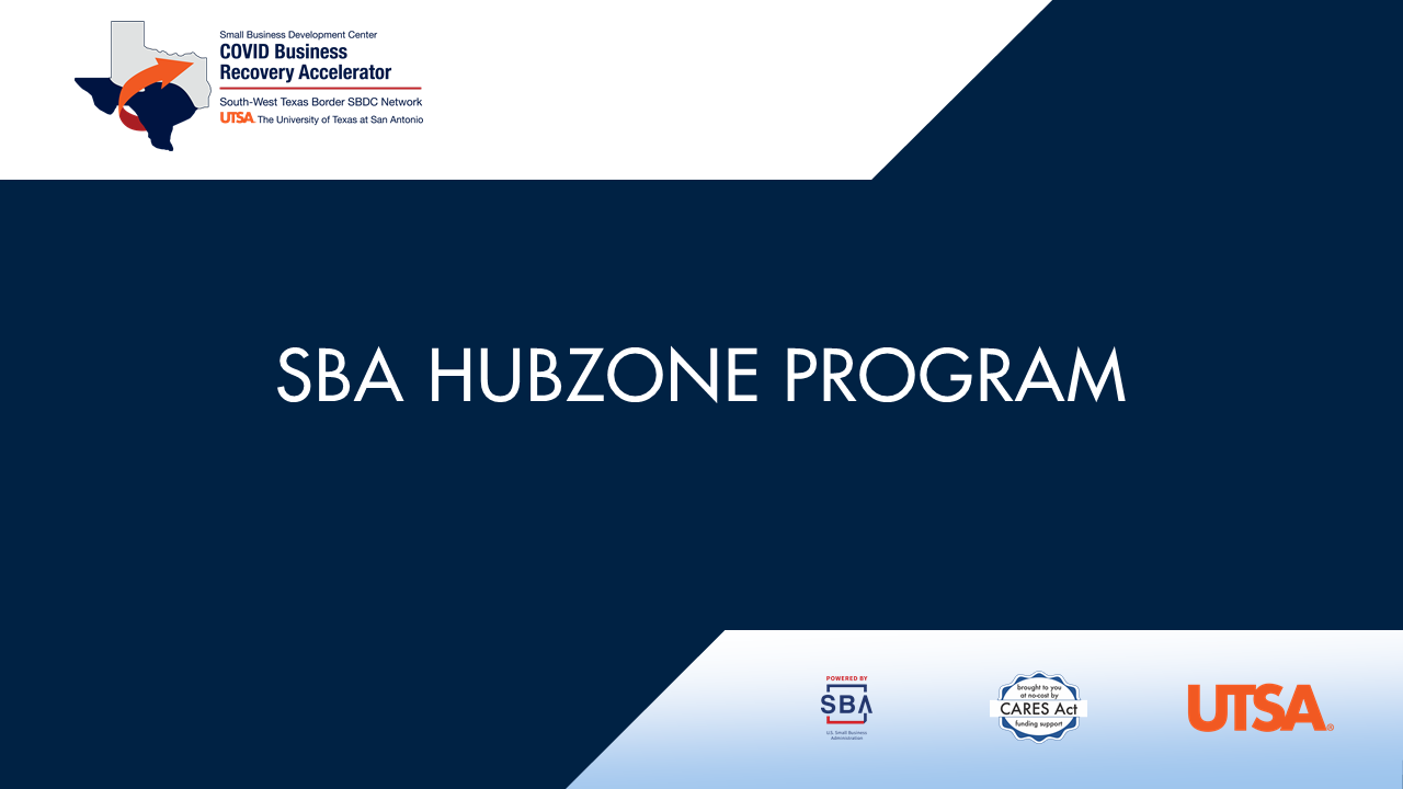 SBA HUBZONE Title Slide